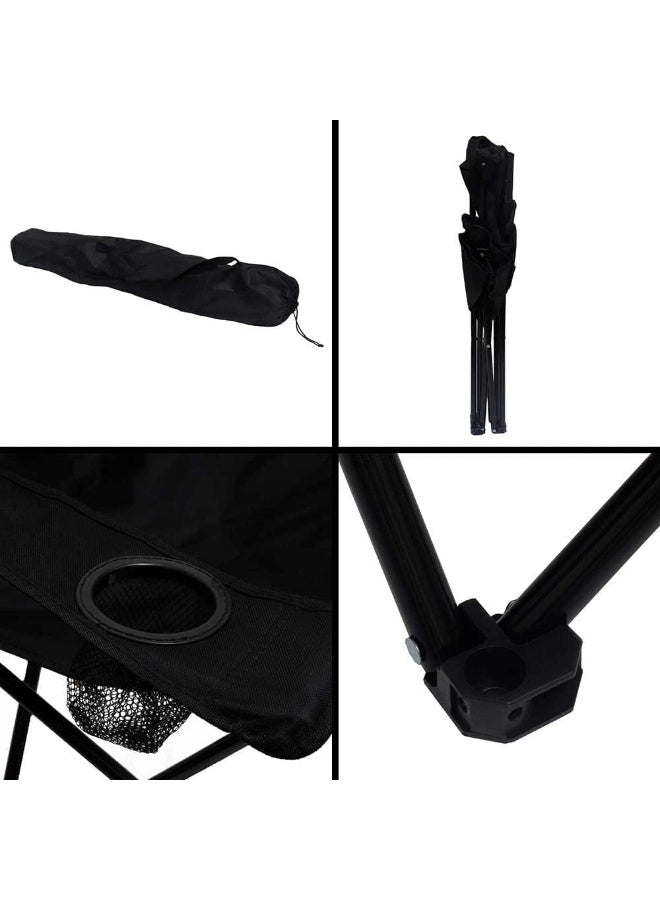 GO2CAMPS Alsaqer Foldable Heavy-Duty Camping Chair with Armrests, Cup Holder & Carry Bag – Green - Image 4