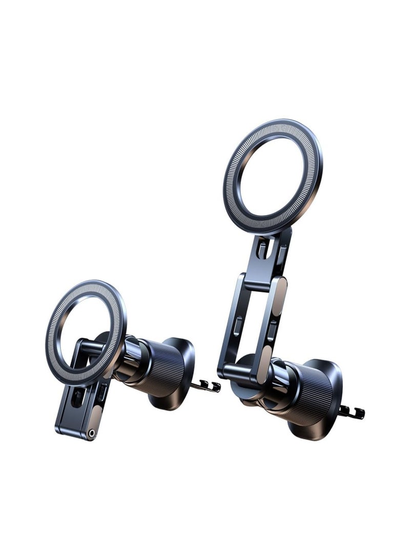 SYOSI Magnetic Car Phone Holder Mount, 360° Rotating Cell Phone Stand with 16Pcs N52 Magnets for All Smartphones & Car Models,Strongest Suction & Stable Arm(Black) - Image 1