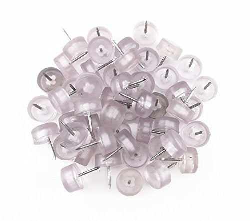 Yueton 50pcs 20mm Anti-Slip Rubber Pad Furniture Chair Leg Feet Pads Table Wood Floor Protectors (Clear) - Image 1