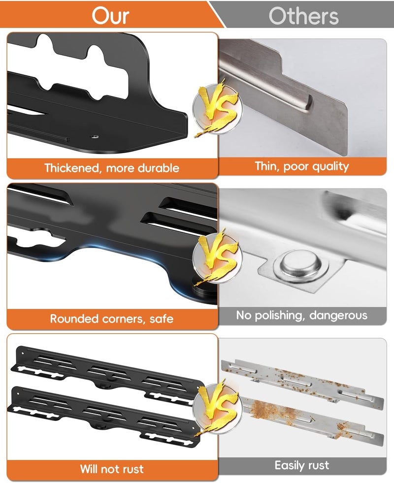 BAIPOK Wind Guards for Blackstone 17 Inch Griddle, Magnetic Stainless Steel Wind Screen, Blackstone Griddle Accessories for Blackstone Grill, Protect Flame Hold Heat Save Gas Compatible with Hood, Black - Image 2