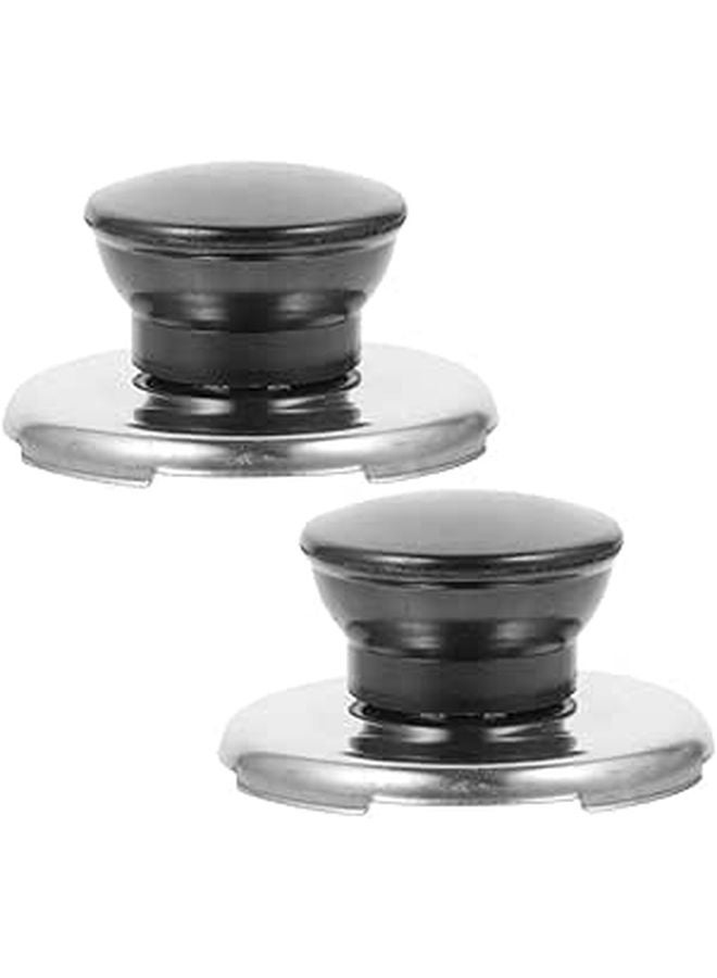 Stainless Steel Teapot Whistle Lid Replacement Cover Knob 2 Pcs Heat Resistant - Image 1