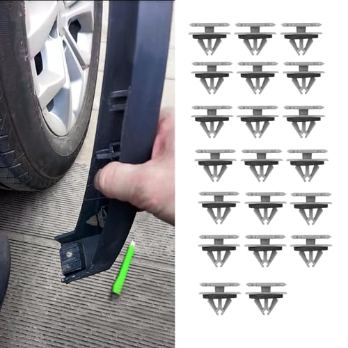 HEVLE 20PCS Wheel Flair Mounting Clip Rocker Moulding Fender Clip with Sealer Fender Trim Clips Wheel Flare Clips Compatible with Jeep Cherokee Compass Replace OEM 68271803AA 68395627AA 11571175