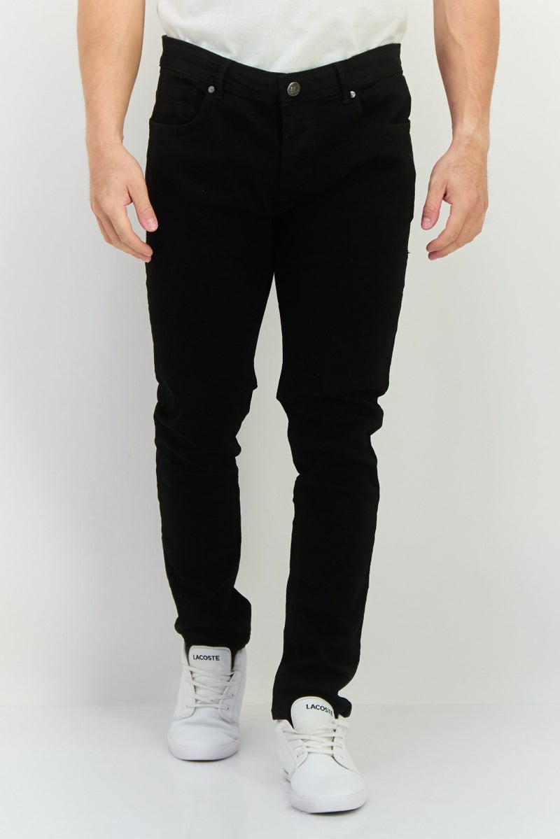 CROSSHATCH Men Regular Fit Solid Chino Pant, Black - Image 1