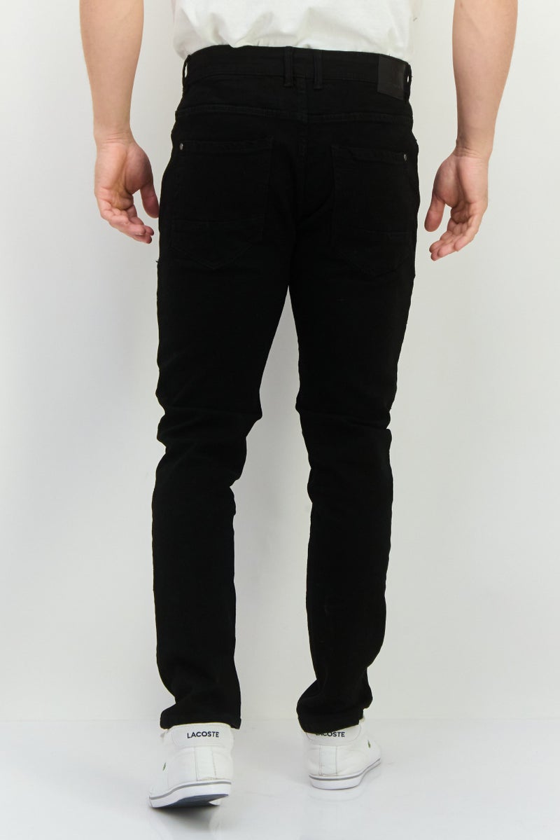 CROSSHATCH Men Regular Fit Solid Chino Pant, Black - Image 3