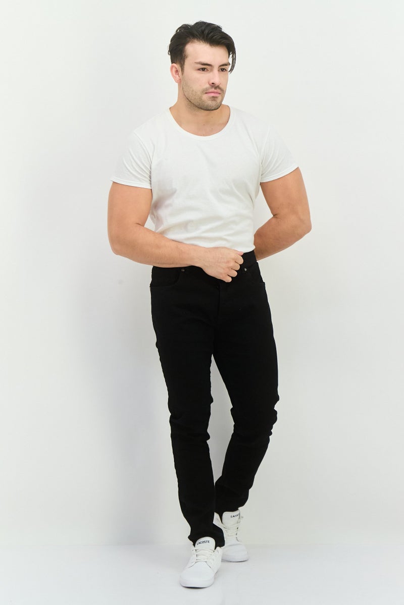 CROSSHATCH Men Regular Fit Solid Chino Pant, Black - Image 4