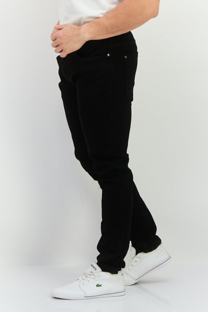 CROSSHATCH Men Regular Fit Solid Chino Pant, Black - Image 2