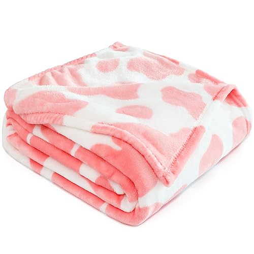 GEULAY Soft Throw Blanket for Toddler Girls Small Pink Fleece Baby Blankets for Nursery Crib Stroller Pink Birthday Gifts for Kids Girls Home Room Decor 40x50inches - Image 1