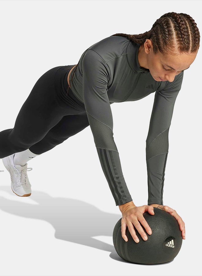 Adidas Hyperglam Rib Zip Thru Cover Up - Image 3