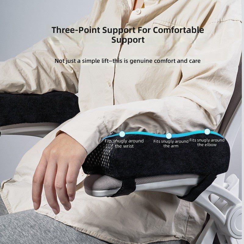 WU Memory Foam Armrest Pad for Office Gaming Chair - Crystal Velvet Cushion with Gel Option, Ergonomic Elevation Support - Image 2