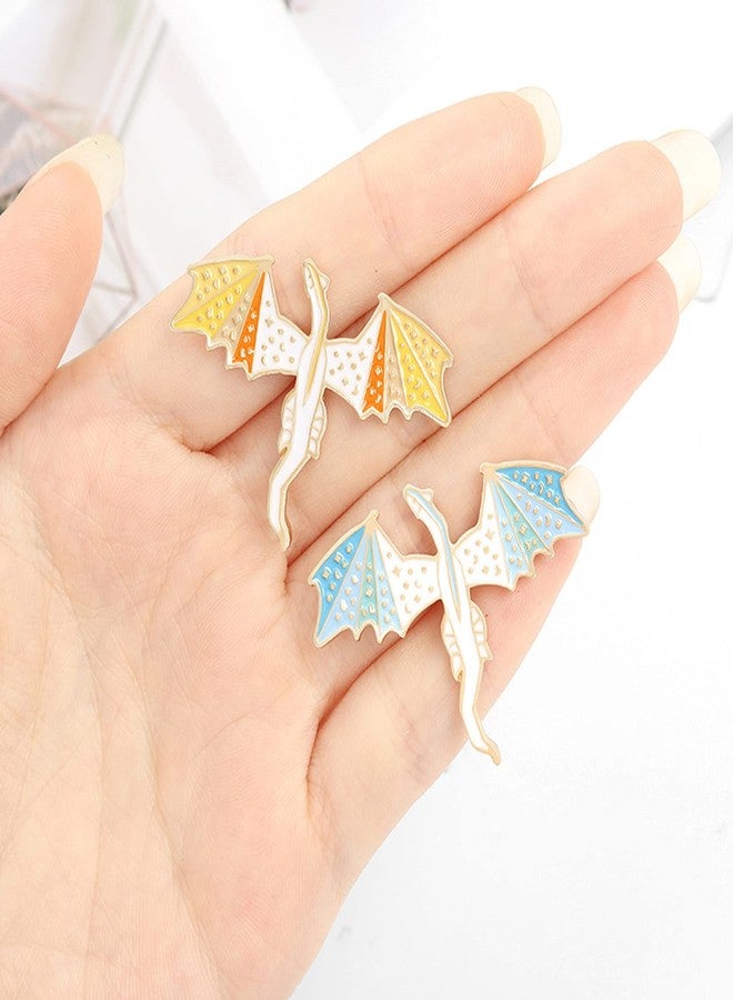 ROFARSO Dragon Enamel Lapel Pin Set Cartoon Flying Dragon Pin, Accessory for Backpacks Clothing Bags Hats Shirts(2piccs pin set) - Image 5