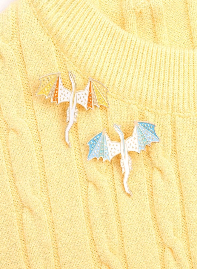 ROFARSO Dragon Enamel Lapel Pin Set Cartoon Flying Dragon Pin, Accessory for Backpacks Clothing Bags Hats Shirts(2piccs pin set) - Image 4