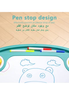 اكسيسن طقم طاولة وكرسي للأطفال، يمكن الكتابة على الطاولة ويمكن رفع الارتفاع وخفضه، للأطفال من سن 3-8 سنوات، يتضمن قلم ألوان مائية وممحاة سبورة سوداء، كمكتب دراسة للأطفال، مكتب رسم، مكتب طعام للأطفال  - Image 5