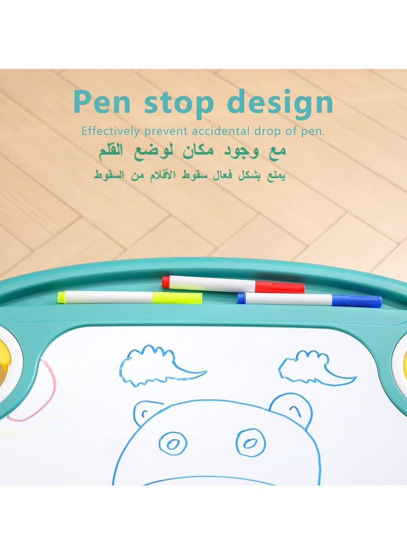 XICEN Kids Table and Chair Set, The Table Can Be Graffiti and The Height Can Be Raised and Lowered, for Children Age 3-8,  Includes Watercolor Pen and Blackboard Eraser,  as kids study desk,  painting desk, kids dinning desk - Image 5