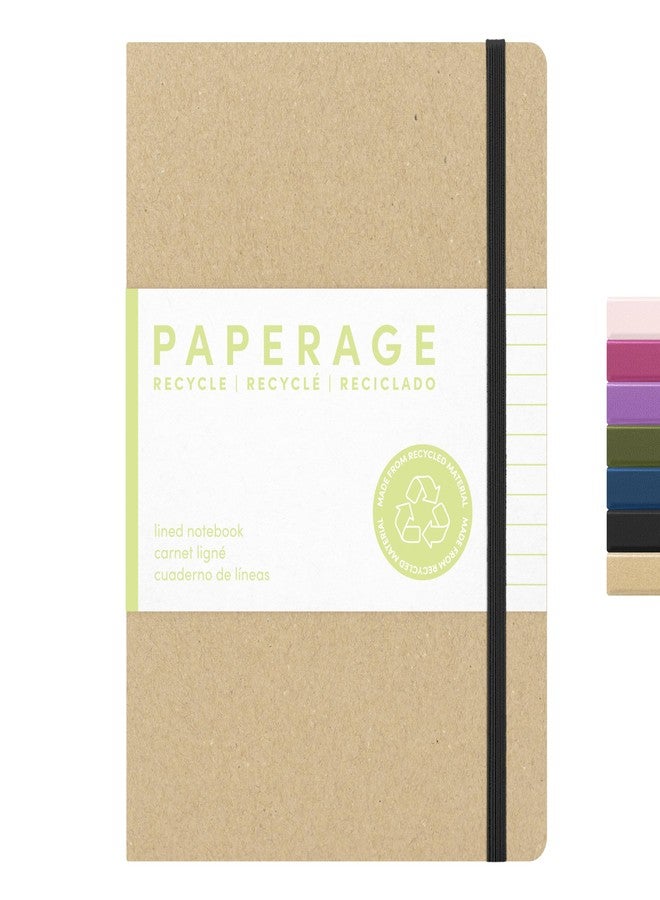 ببرج دفتر ملاحظات مسطر معاد تدويره من PAPERAGE، (ورق كرافت)، 160 صفحة، متوسط 5.6 بوصة × 8 بوصة - ورق سميك 100 جرام/متر مربع، غلاف مقوى - Image 1