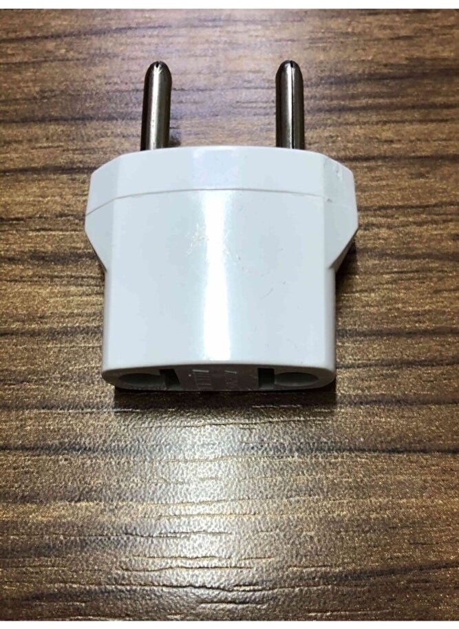 Axe Tools Ax Tools Converter from American Sockets to Turkish Sockets Converter White Adapter  - Image 1
