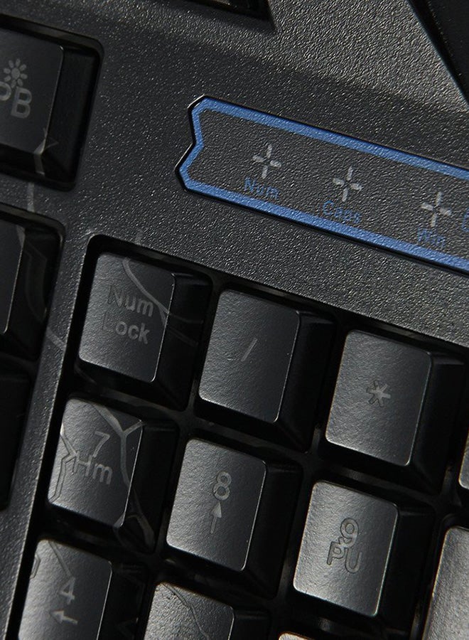لوحة مفاتيح سلكية للألعاب بمنفذ USB وإضاءة LED خلفة وتدعم اللغة الإنجليزية/الروسية - Image 2