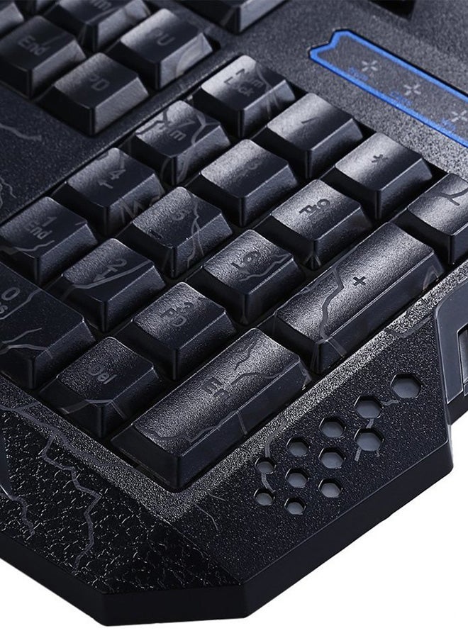 لوحة مفاتيح سلكية للألعاب بمنفذ USB وإضاءة LED خلفة وتدعم اللغة الإنجليزية/الروسية - Image 3