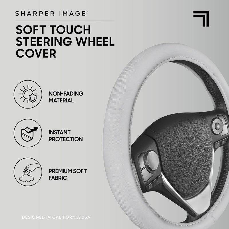 BDK غطاء عجلة القيادة من BDK بجلد مريح فائق النعومة - رمادي - Image 2