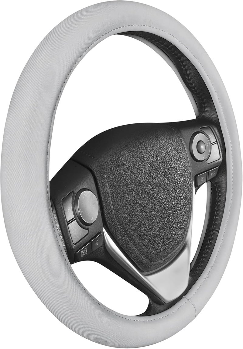 BDK غطاء عجلة القيادة من BDK بجلد مريح فائق النعومة - رمادي - Image 1
