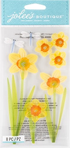 EK Success Jolee's Boutique Vellum Layered Dimensional Stickers, Daffodils - Image 1