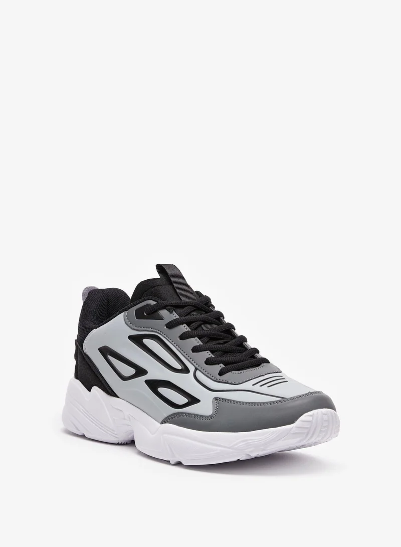 OAKLAN Textured Slip On Trainers Grey