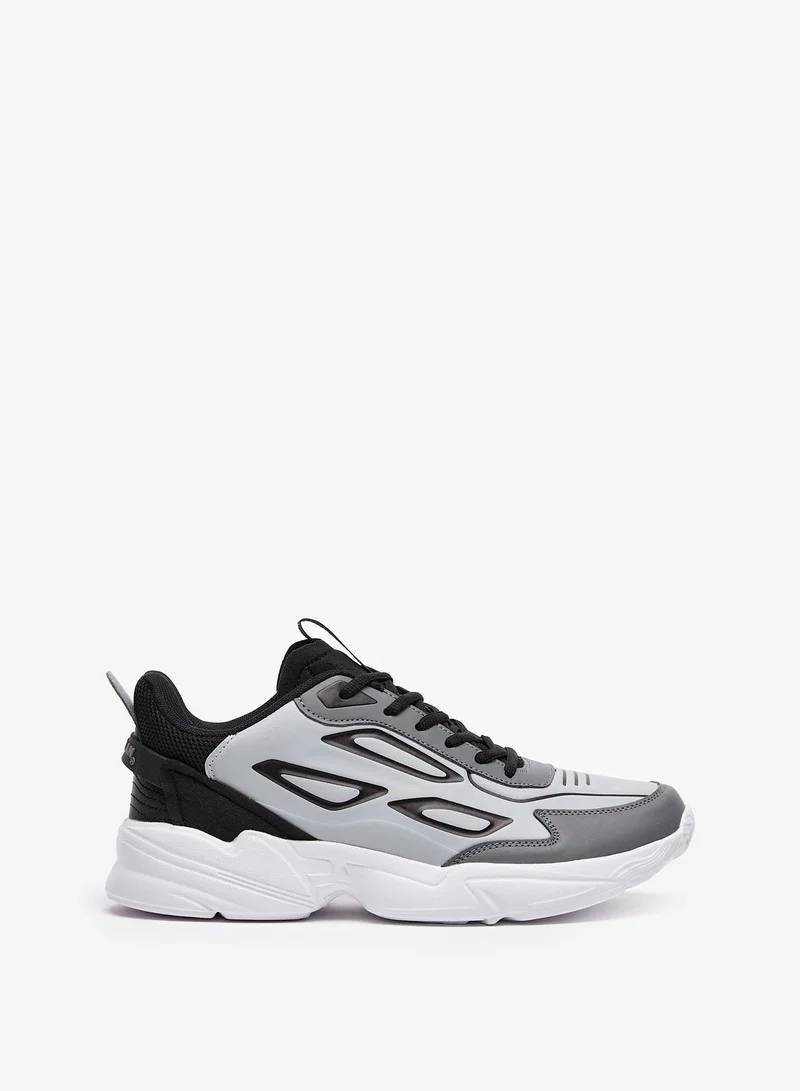 OAKLAN Textured Slip On Trainers Grey