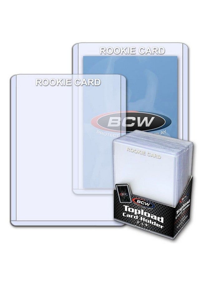 BCW 1Tlchrw 3X4 Topload Card Holder Rookie Imprinted White - Image 1