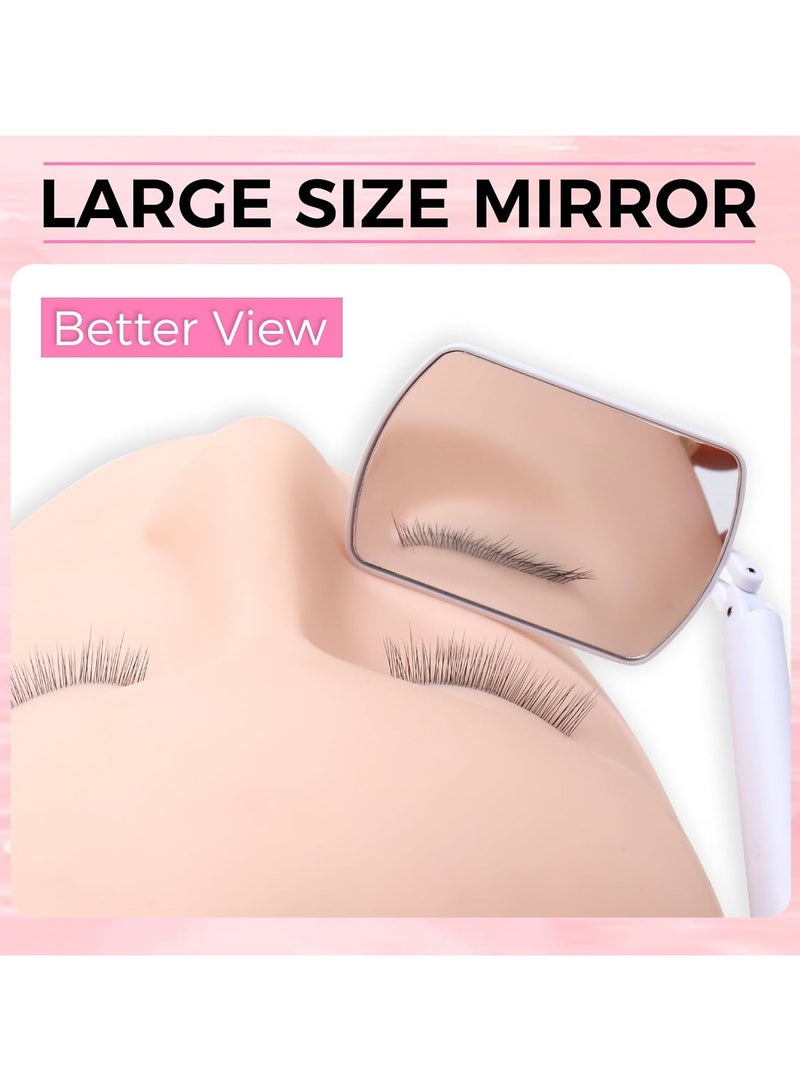 Large Flexible Square Lash Mirror, Lightweight Folding Makeup Cosmetic Inspection for Travel - Image 5