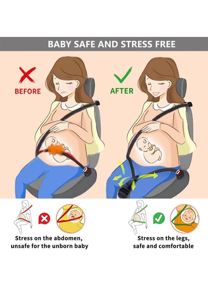 RATSAW Pregnancy Seat Belt Adjuster,Seat Bump Strap For Pregnant Women Protect Belly Prevent Compression Of Abdomen A Must Have Maternity Seat Cover Adjuster For Expectant  - Image 5