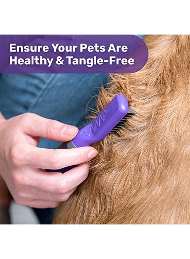 Hertzko Dog Mat Remover  Dematting Comb For Cats, Dogs, Small Animals  Cat Matted Fur Remover  Dog Dematting Tool, Dog Brush For Tangles & Knots For Long & Short Haired Dogs (Large) - Image 2