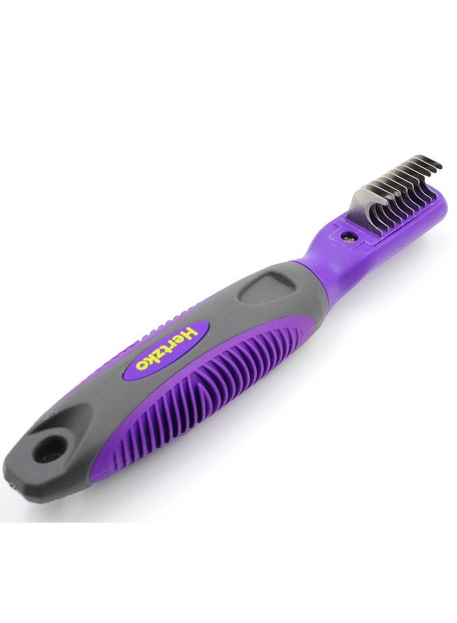 Hertzko Dog Mat Remover  Dematting Comb For Cats, Dogs, Small Animals  Cat Matted Fur Remover  Dog Dematting Tool, Dog Brush For Tangles & Knots For Long & Short Haired Dogs (Large) - Image 1