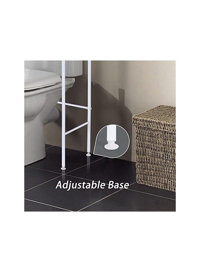 Raxoom Rack Wall Punch-free Home Toilet Washing Machine Storage Multi-Layer White/Black (1 Pcs) - Image 5