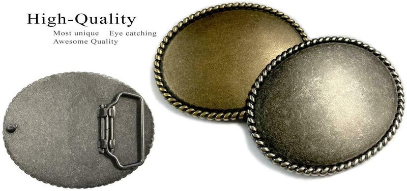 Belts.com Replacement Belt Buckle Vintage Blank Plain Belt Buckle Fits 1-1/2"(38mm) Belt Strap-Multi-Style Options - Image 4