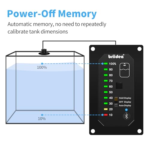 briidea Bluetooth RV Water Tank Level Sensor Monitor Indicator with App & LED Display, Precise Detection, Auto-Sense Modes, Ensures Water Supply for RVs, Boats, Caravans - Image 5