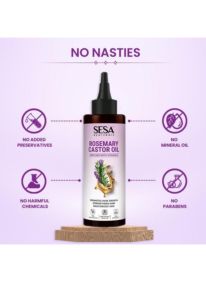 Sesa زيت شعر روزماري الأيورفيدا من سيسا مع زيت الخروع والسمسم والهيبسكوس لنمو الشعر يقوي الجذور يتحكم في تساقط الشعر ويرطب البشرة الجافة - 200 مل - Image 5