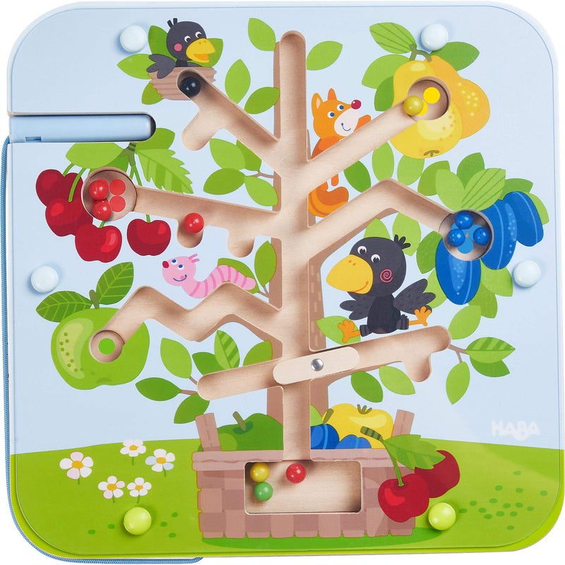 HABA Busy Board for Toddlers 2-4: Orchard Magnetic Maze Puzzle Game, Toddler Travel Toys & Montessori Toys - Image 4