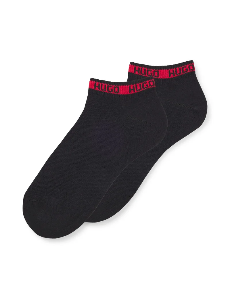 HUGO Two-pack of ankle-length socks with logos