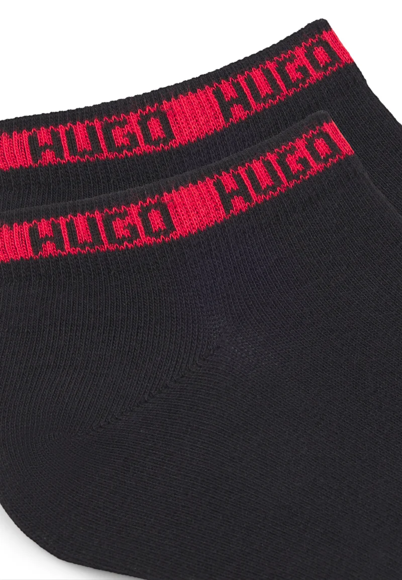 HUGO Two-pack of ankle-length socks with logos