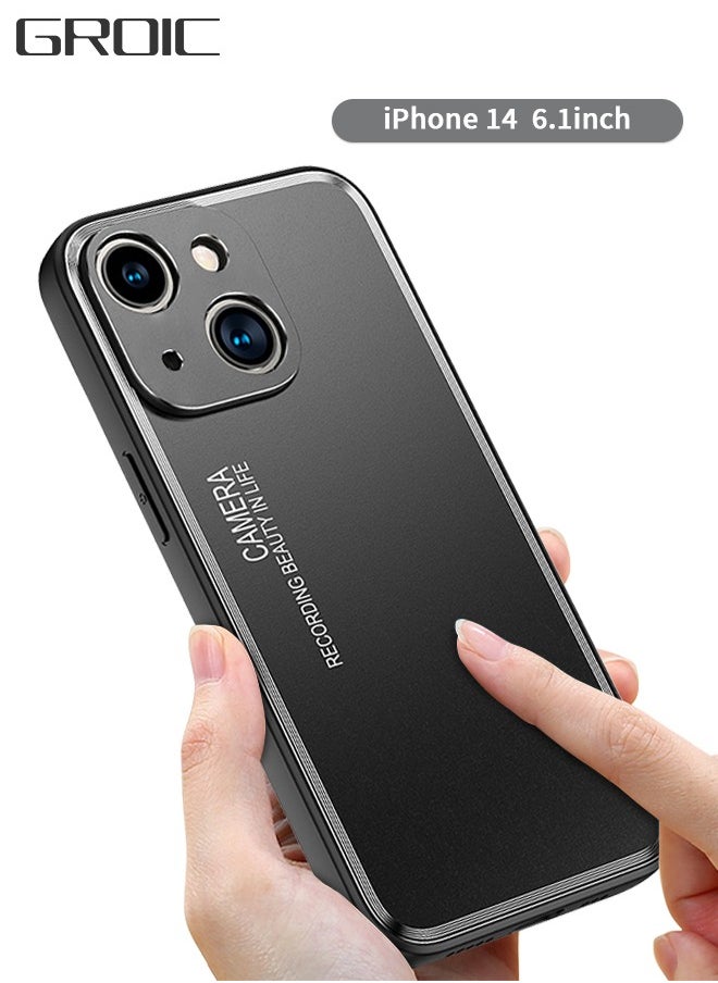 GROIC IPhone 14 Case 6.1 Inch, Stainless Steel Protective Cover, Durable, Anti-Slip, Anti-Fingerprint, Shockproof Protector IPhone 14 Cover  - Image 1