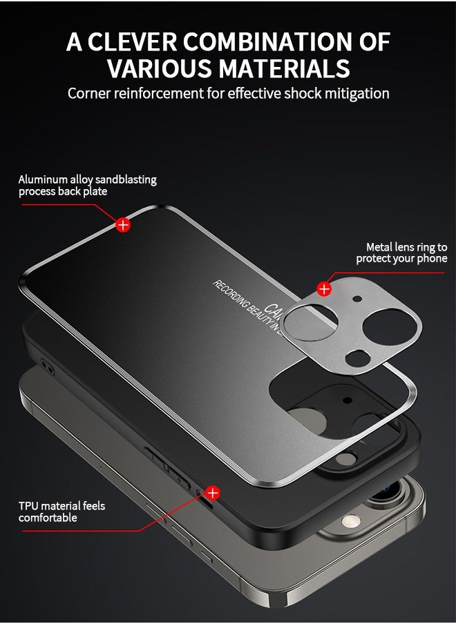 GROIC IPhone 14 Case 6.1 Inch, Stainless Steel Protective Cover, Durable, Anti-Slip, Anti-Fingerprint, Shockproof Protector IPhone 14 Cover  - Image 2