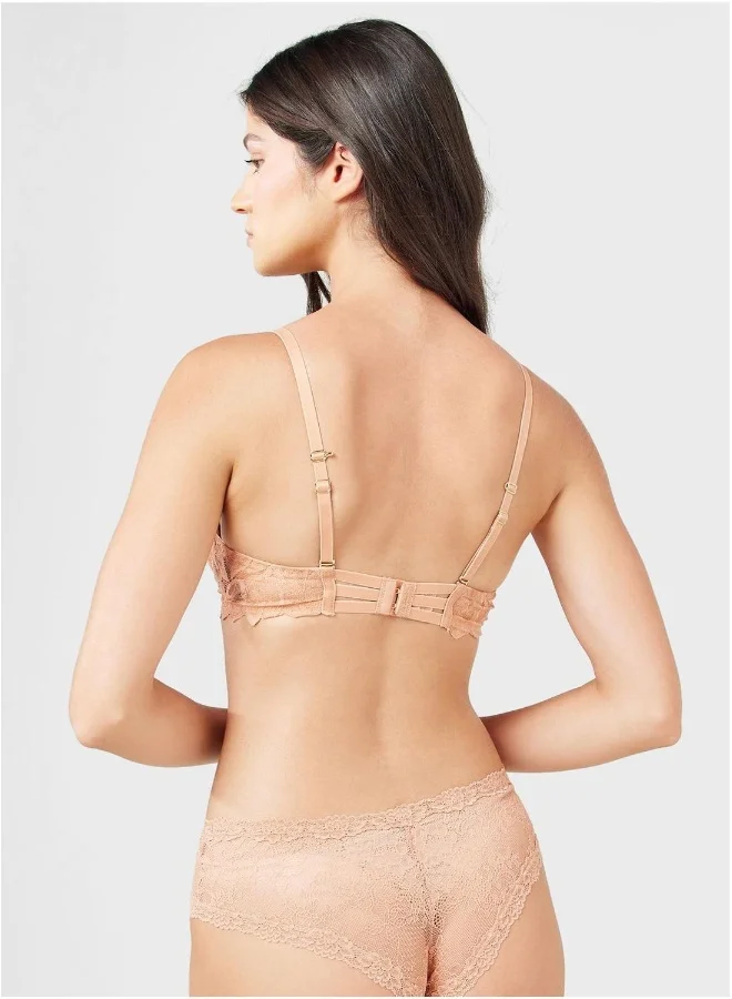 لا سينزا Lace Detail High Leg Brief