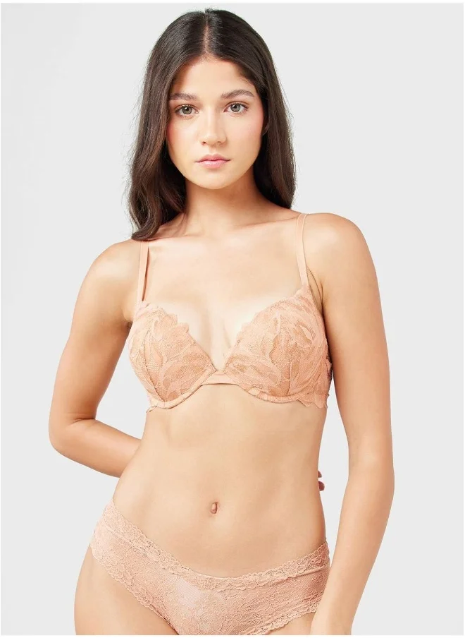 La Senza Lace Detail High Leg Brief