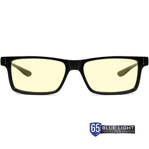 GUNNAR غونار - نظارات قراءة متميزة - تحجب 65% من الضوء الأزرق - فيرتكس، أونيكس، تينت كهرماني، قوة +2.0 - Image 2