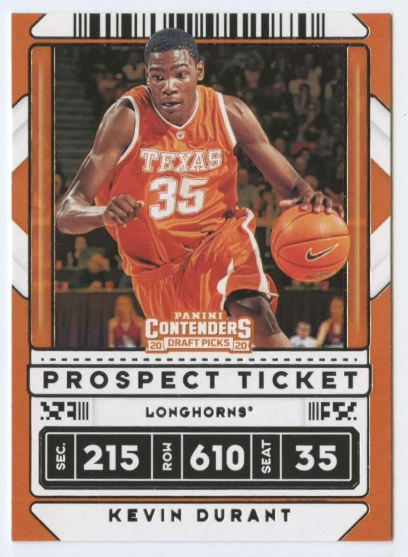 Panini 2020-21 Contenders Draft Picks #5 Kevin Durant Texas Longhorns Basketball Trading Card - Image 1