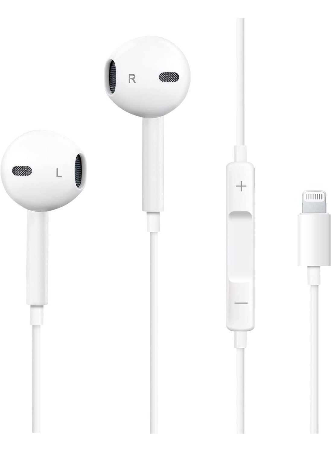 جولدن بلس جولدن بلس سماعات رأس (Pop) بموصل Lightning مع ميكروفون وتحكم في الصوت لأجهزة iPhone 14 13 12 11 SE 8 7