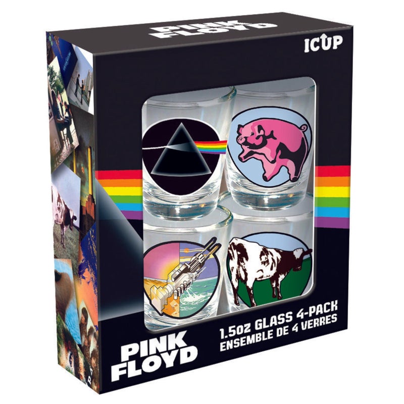 ICUP Pink Floyd Icons 4 Piece Shot Glass Set