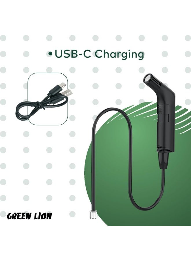 Green Lion Compact Bidet Sprayer for Travel with 800mAh Battery Capacity, Type-C Charging Port, 2-3 Hours Charging Time, 30 Minutes Working Time, Travel Bidet, 1.2m Hose Length - Black - Image 5