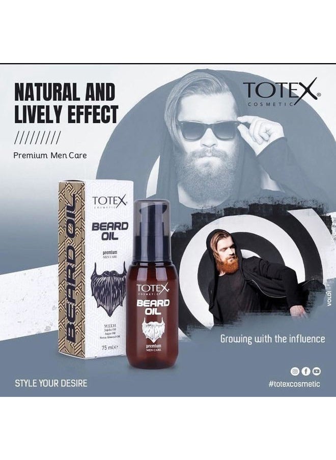Totex - Premium Beard & Mustache Serum Oil Conditioner Anti-Dandruff Men Care 75ml - Image 1