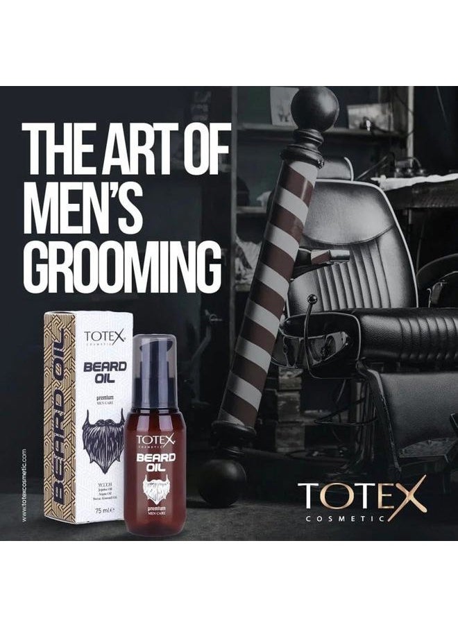 Totex - Premium Beard & Mustache Serum Oil Conditioner Anti-Dandruff Men Care 75ml - Image 1