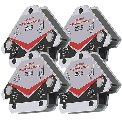 guti-more GUTIMORE 25LB Welding Magents Pack of 4 Heavy Duty Angle Holding Magnet Holder - Image 1